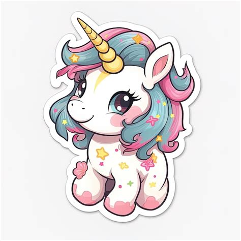 Un Unicornio De Dibujos Animados Con Una Melena Rosa Y Cola Con