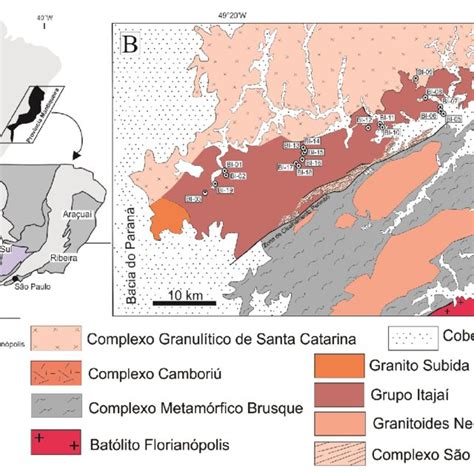 Contexto geológico A Província Mantiqueira destaque para a área