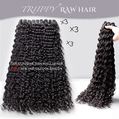 Snapklik Triippy Raw Deep Wave Human Hair Single Bundle Triple