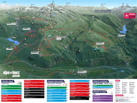 Plan des pistes VTT Oz Vaujany été