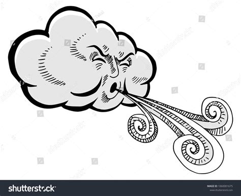 Cloud Blowing Wind Clip Art