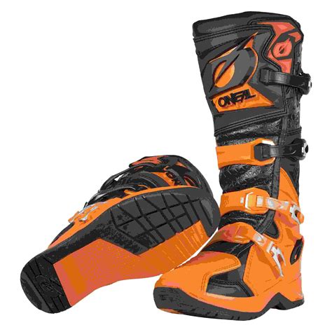 O Neal Rmx Pro Mx Motocross Supermoto Motorrad Stiefel Orange Schwarz