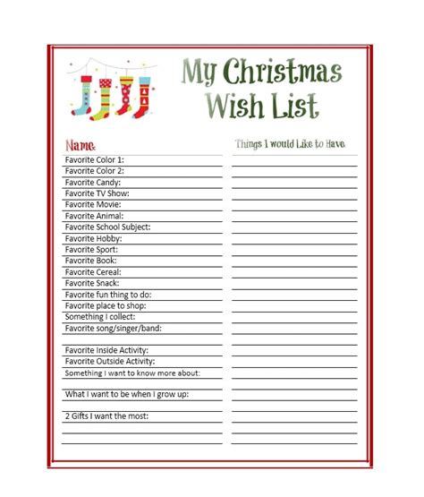 43 Printable Christmas Wish List Templates & Ideas - TemplateArchive