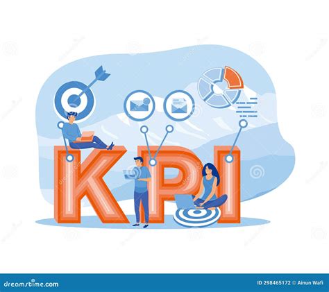 Kpi Or Key Performance Indicator Concept Idea Of Data Review And