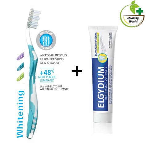 Elgydium Whitening Cool Lemon Toothpaste Microball Toothbrush Pack