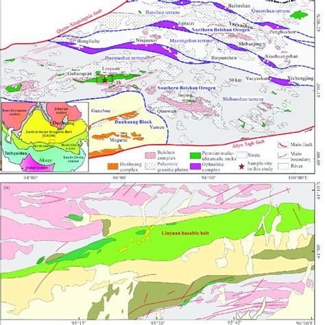 A Simplified Tectonic Map Of The Beishan Orogen Showing The Tectonic