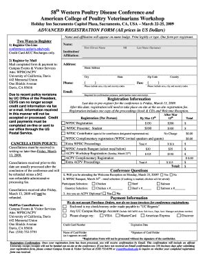 Fillable Online Cevs Ucdavis WPDC Registration Form Pdf UC Davis