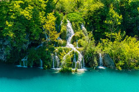 Plitvice Waterfalls Plitvicka Jezera National Park Croatia Stock Photo ...