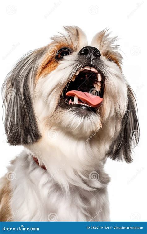 Shih Tzu Dog Barking Stock Illustration Illustration Of Look 280719134