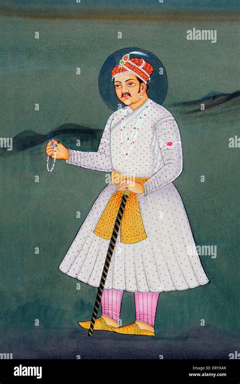 The Mughal Emperor Akbar With Son Painting By Unknown Fine Art America