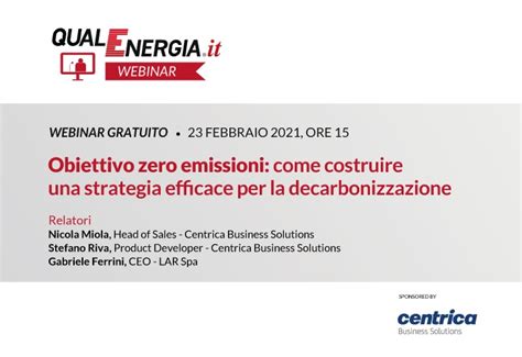 Online Webinar Obiettivo Zero Emissioni Come Costruire Una Strategia