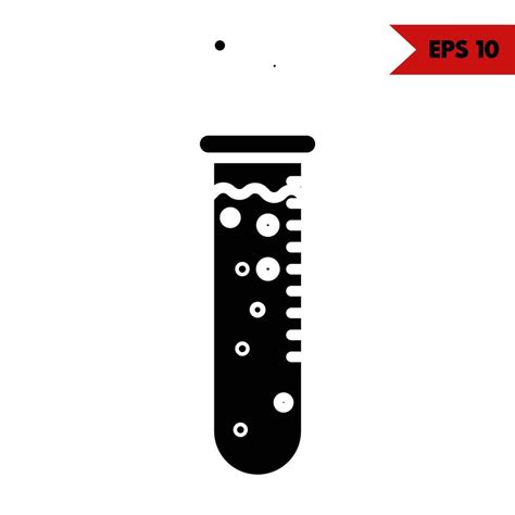 Illustration Of Test Tube Glyph Icon 16934938 Vector Art At Vecteezy