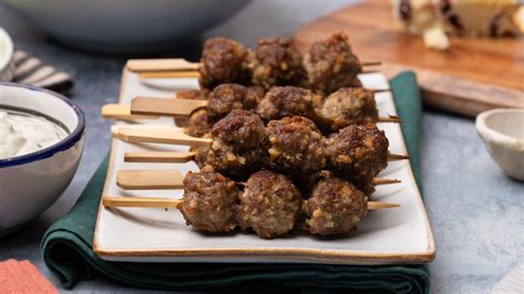 Broiled Mini Meatball Skewers Recipe