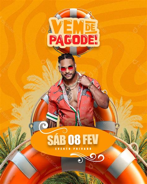 Flyer Vemde Pagode Social Media Psd Editável Download Designi