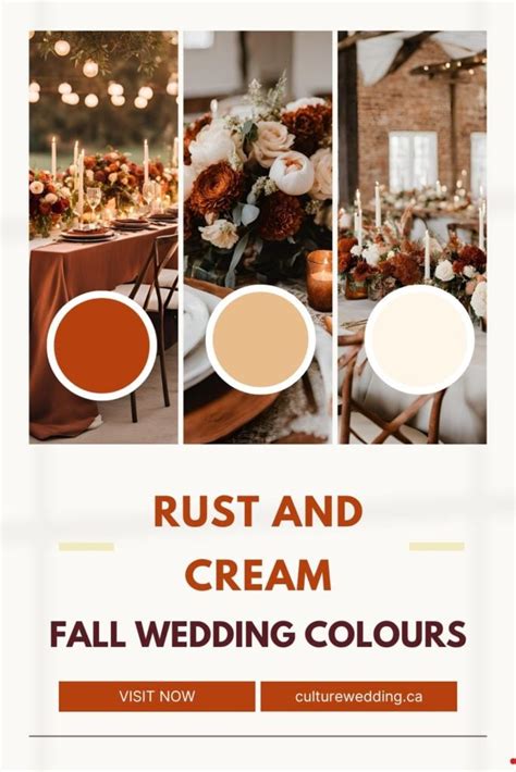 Best Fall Wedding Colour Ideas Combinations For