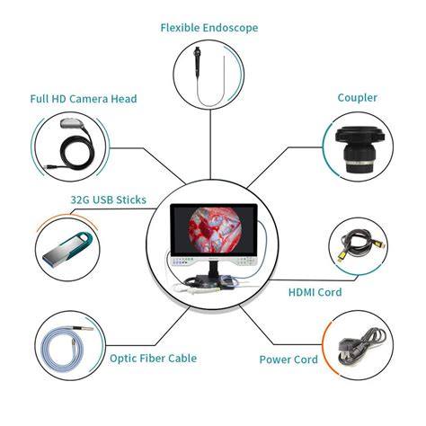 Inch Flexible And Rigid Fhd Endoscope Camera System With Playback