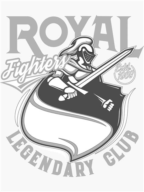 "Royal Fighter Legendary Club in Gray - A royal knight crest with the ...