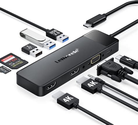 Docking Station Usb C Hub 3display 10 In 1 Lemorele Usb C Docking