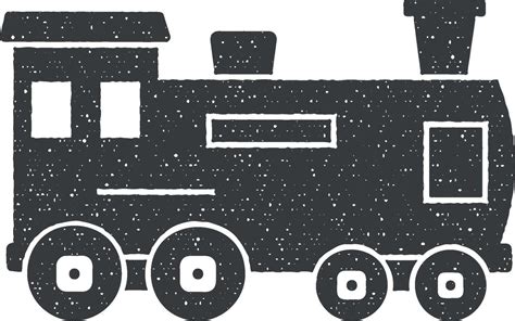 Steam Locomotive Vector Icon Illustration With Stamp Effect 38035965 Vector Art At Vecteezy