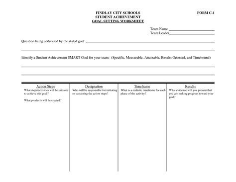 17 Best Images of School Goals Worksheet - Middle School Student Goal Setting Worksheet ...