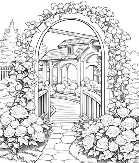 Romantic Secret Garden Coloring Pages Coloring Book For Adults Stock 52e Garden Coloring