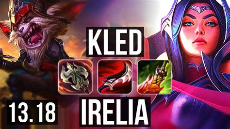 Kled Vs Irelia Top Quadra Rank 6 Kled Legendary 600 Games 1 0m