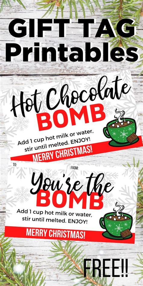 Free Printable Hot Chocolate Gift Tags Printable Calendars At A Glance