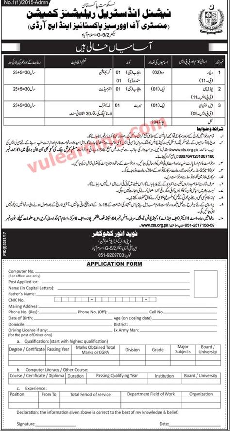 Ministry Of Overseas Pakistanis HRD Jobs 2024