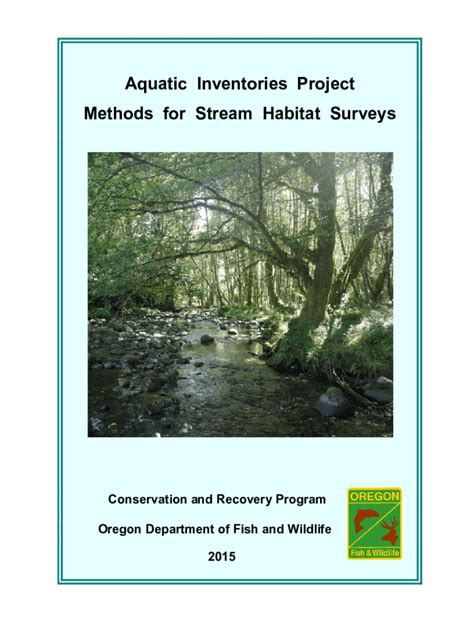 Fillable Online Odfw Forestry Oregonstate Stream Habitat Program Fax