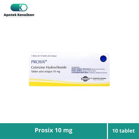 Jual Prosix 10 Mg 1 Blister 10 Tablet Obat Rhinitis And Gatal Alergi