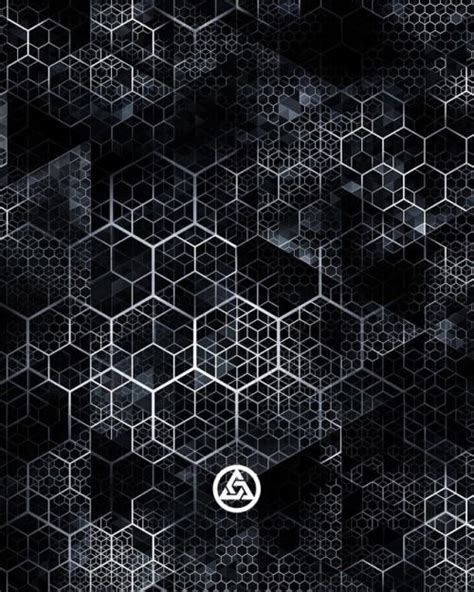 An Abstract Black And White Background With Hexagonal Shapes