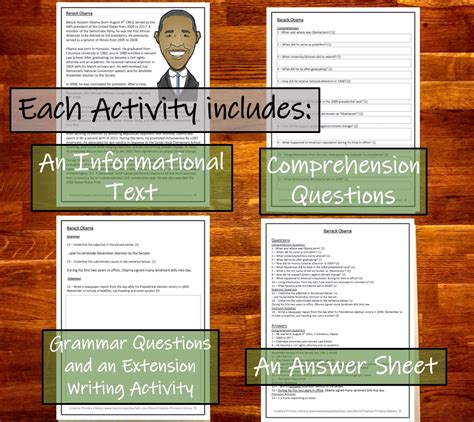 Uks2 Barack Obama Reading Comprehension Activity Teaching Resources