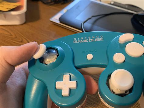 My custom blue and white GameCube controller : r/Gamecube