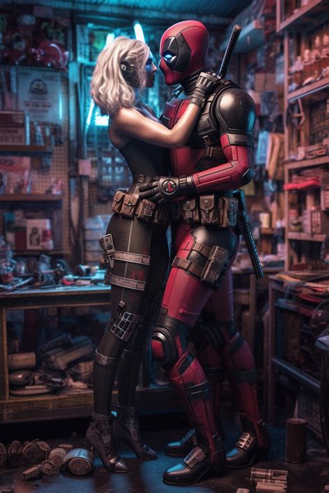 Zf Puhi Harley Quinn Kissing Hugging Deadpool In F By Zfpuhi On Deviantart