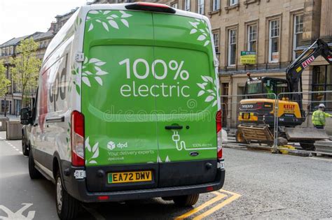 An Electric Dpd Parcel Delivery Van In The City Of Newcastle Upon Tyne