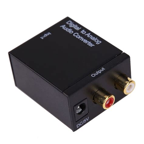 Digital Optical Coaxial Toslink Signal To Analog Audio Converter