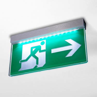 LED Illuminated Fire Exit Sign BS ISO 7010 Signbox