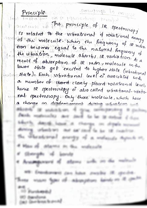 Solution Infrared Spectroscopy Chemistry Notes Studypool