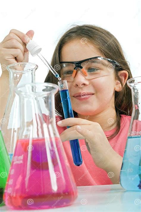 Girl In Science Class Stock Photo Image Of Grade Glasses 5952848