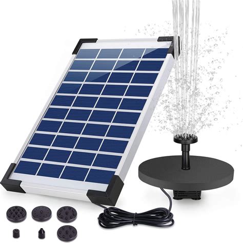 Aisitin W Solar Fountain Pump Backup Solar Floating Water Fountain