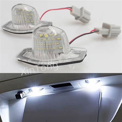 Pcs Led White Number License Plate Lamps Led For Honda Crv Fit