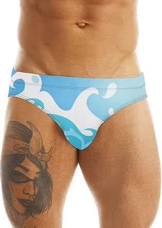 MIZOK Men S Swim Bikini Briefs Sexy Low Rise Swimsuit Drawstring Fashion Summer Beach Swimwear