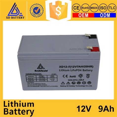 12V 9AH Lithium Iron Phosphate LiFePO4 Battery Pack Long Life Deep Cycle