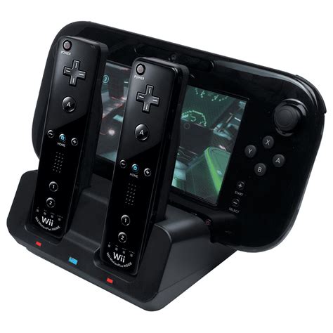 FAMKIT Wii U Gamepad Charger, 3 in 1 Charger Dock Stand Station for ...