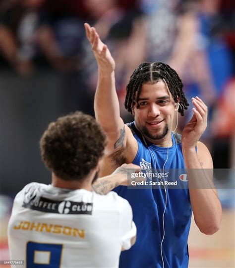 Dj Mitchell Of The Brisbane Bullets And Tyler Johnson Of The Brisbane