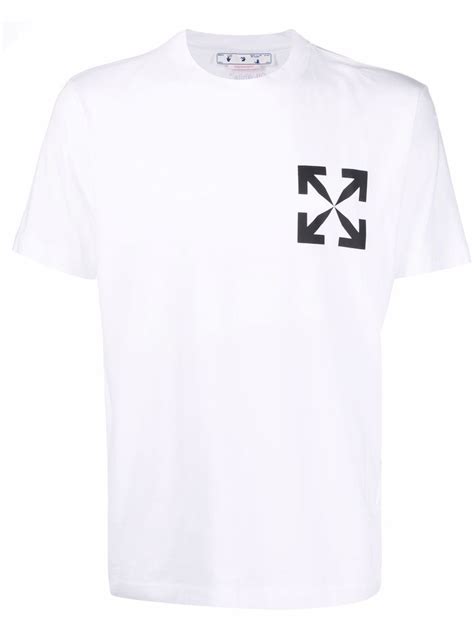 Off White Arrows Logo Print T Shirt