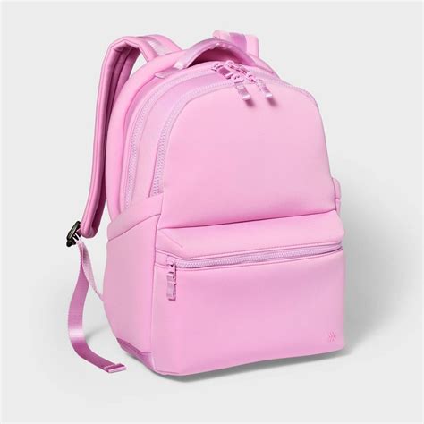 faux neoprene  backpack pink   motion   pink