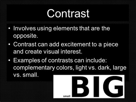 Contrast Principle Of Design Definition