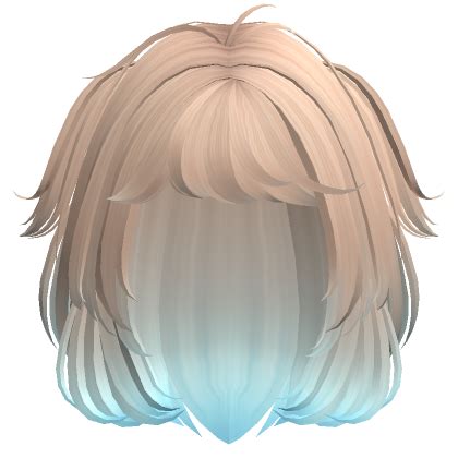 Short Layered Anime Hair W Bangs Blonde Blue Roblox