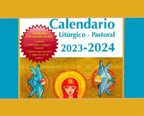 Calendario Litúrgico Pastoral 2023 2024 Laicos